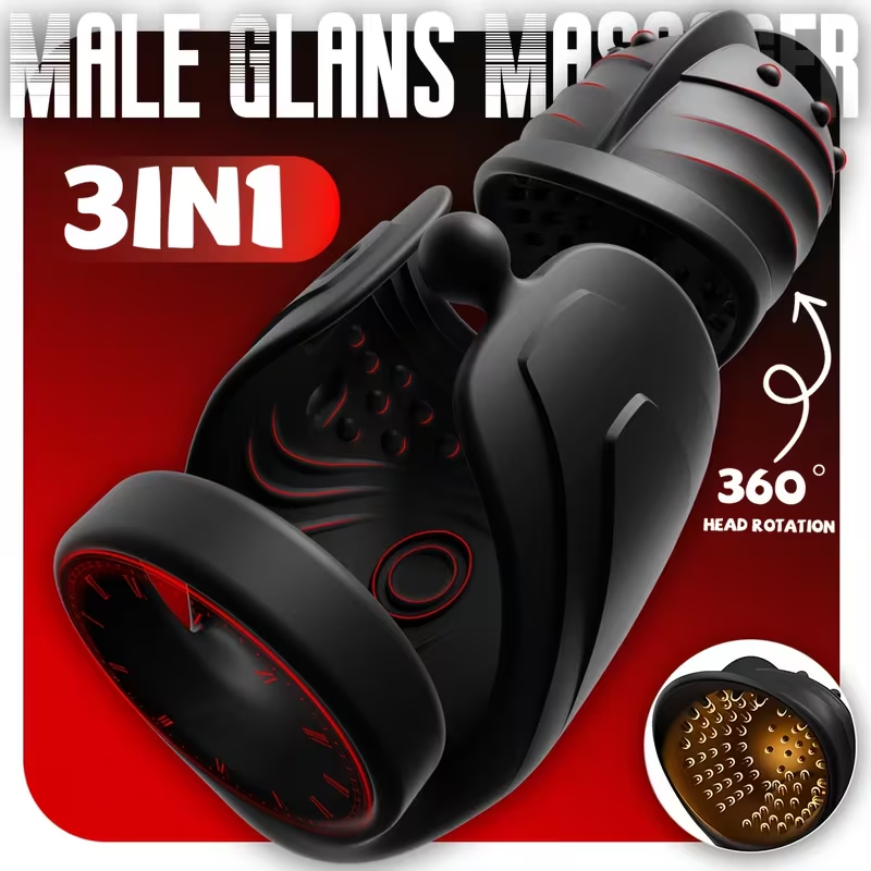 360° Umwickelter Penistrainer Vibrator Cockring mit 10 Schwing und 10 Vibrationsmodi