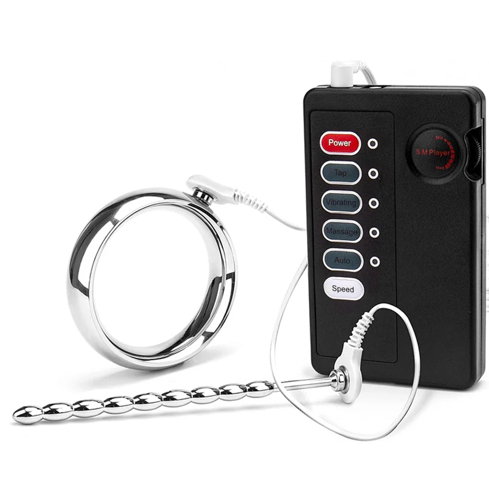 Elektroschock Penisring Eicheltrainer Stimulator mit 5 Einstellbare Geschwindigkeiten