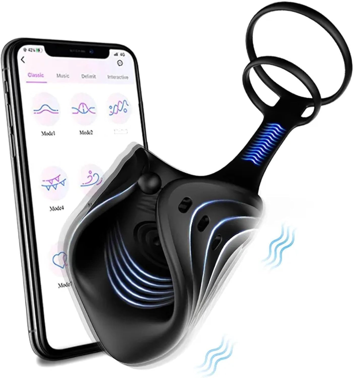 2 IN 1 Elektrischer Penistrainer Vibrator Stimulator Masturbator mit 10 Modi