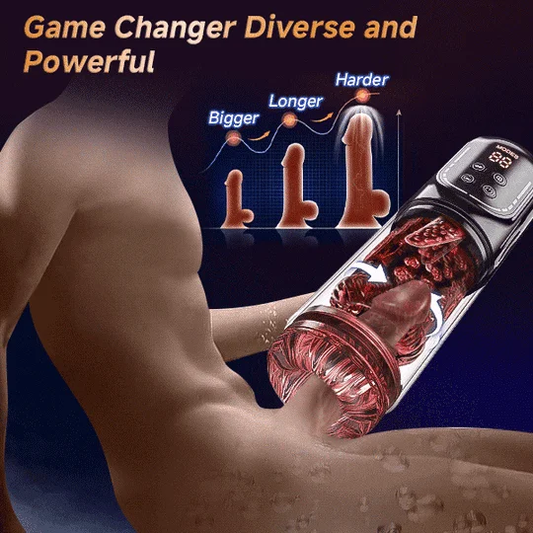 Automatischer Masturbator Penispumpen Lustmaschine mit 7 Stoß & Rotations & Vibrations