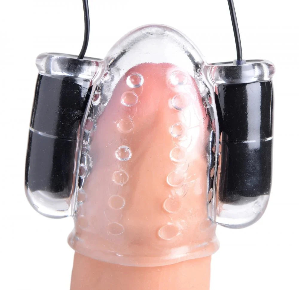 Vibrationsmassagegerät Eichel-Trainer mit Dual-Bullet Vibratoren & 20 Geschwindigkeiten