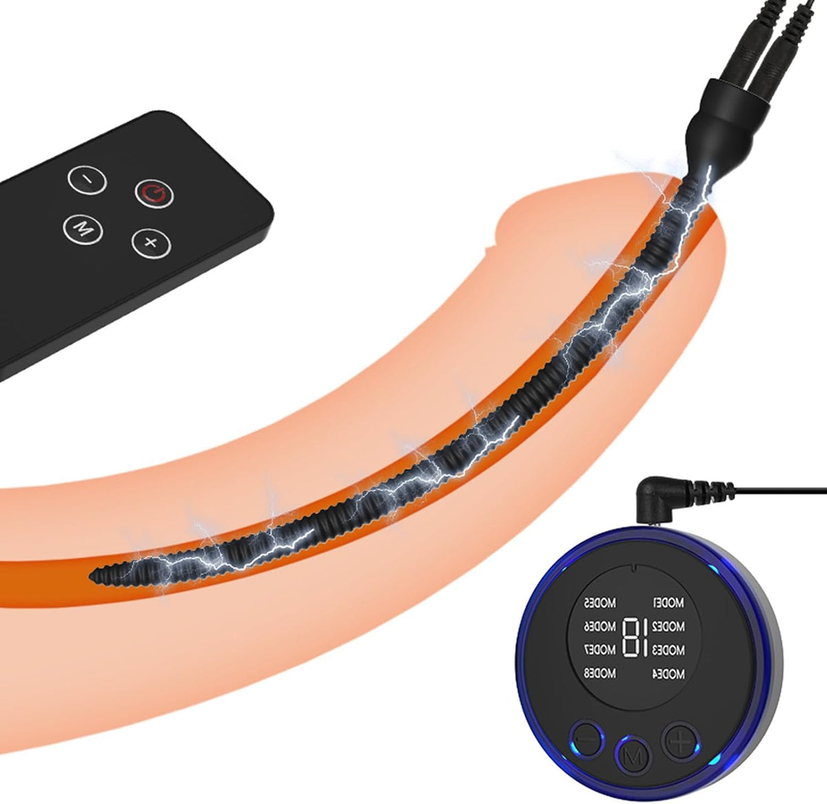 Elektrostimulations Harnröhrenstab Plug Vibrator mit Anpassbaren Elektronischen Impulsmodi