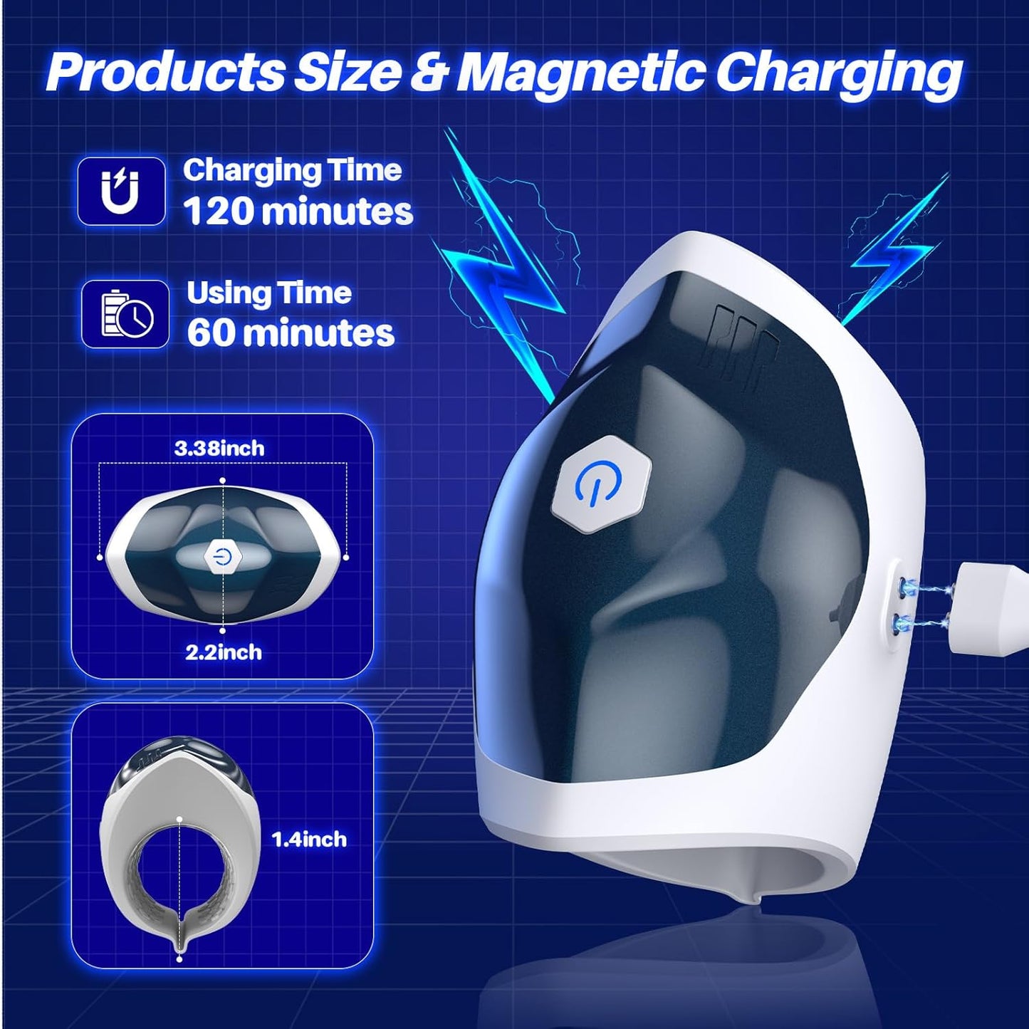 KI-Control Penistrainer Eichel Vibrator Masturbator Stroker mit 10 Vibrationsmodi