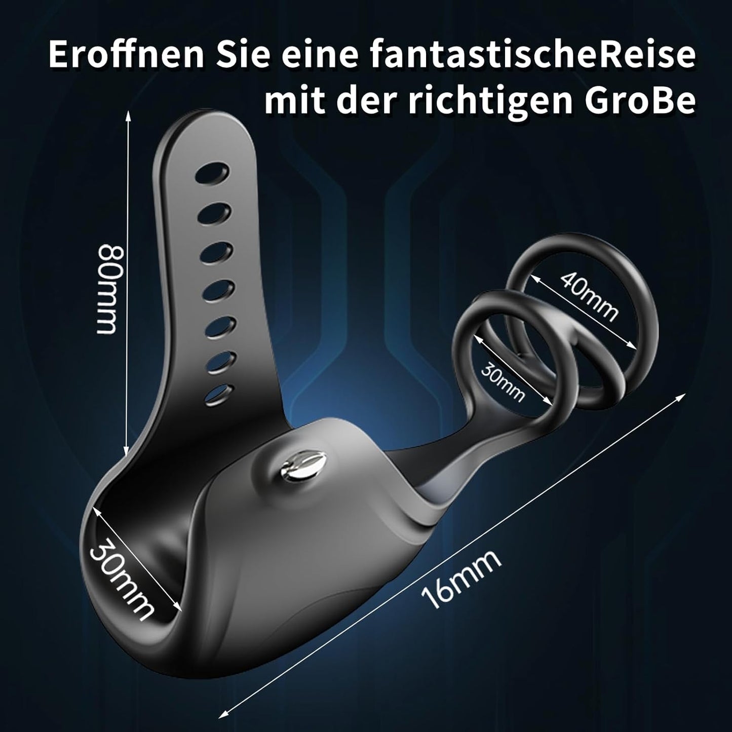 2 in 1 Penistrainer Vibrator Cockring Stimulieren Masturbator mit 10 Vibrationsmodi