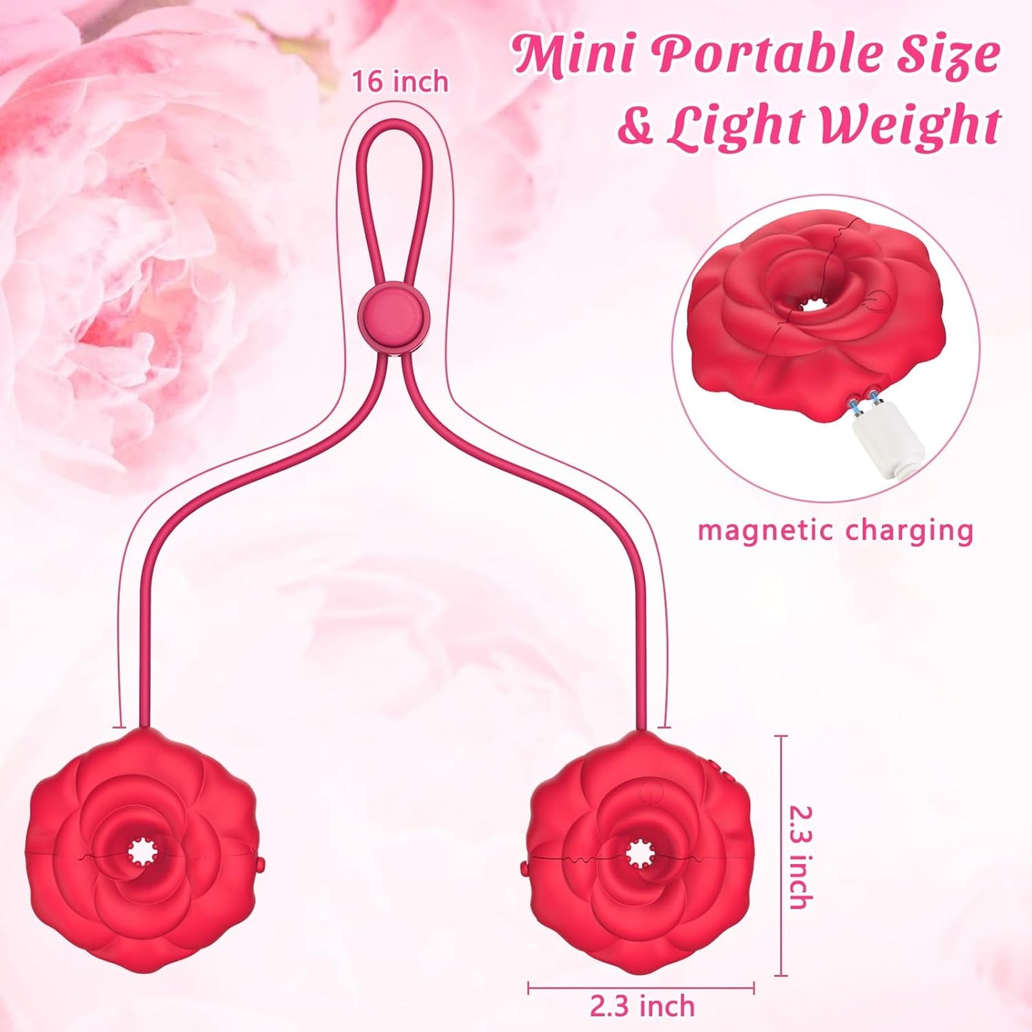APP-Fernbedienung Nippelklemmen Vibrator Massagegerät mit 9 Vibrationsstufen