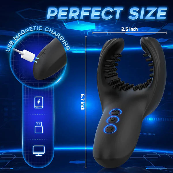 3 IN 1 Penistrainer Vibrator Trainingsset Masturbatoren mit 10 Beiß- und Vibrationsmodi