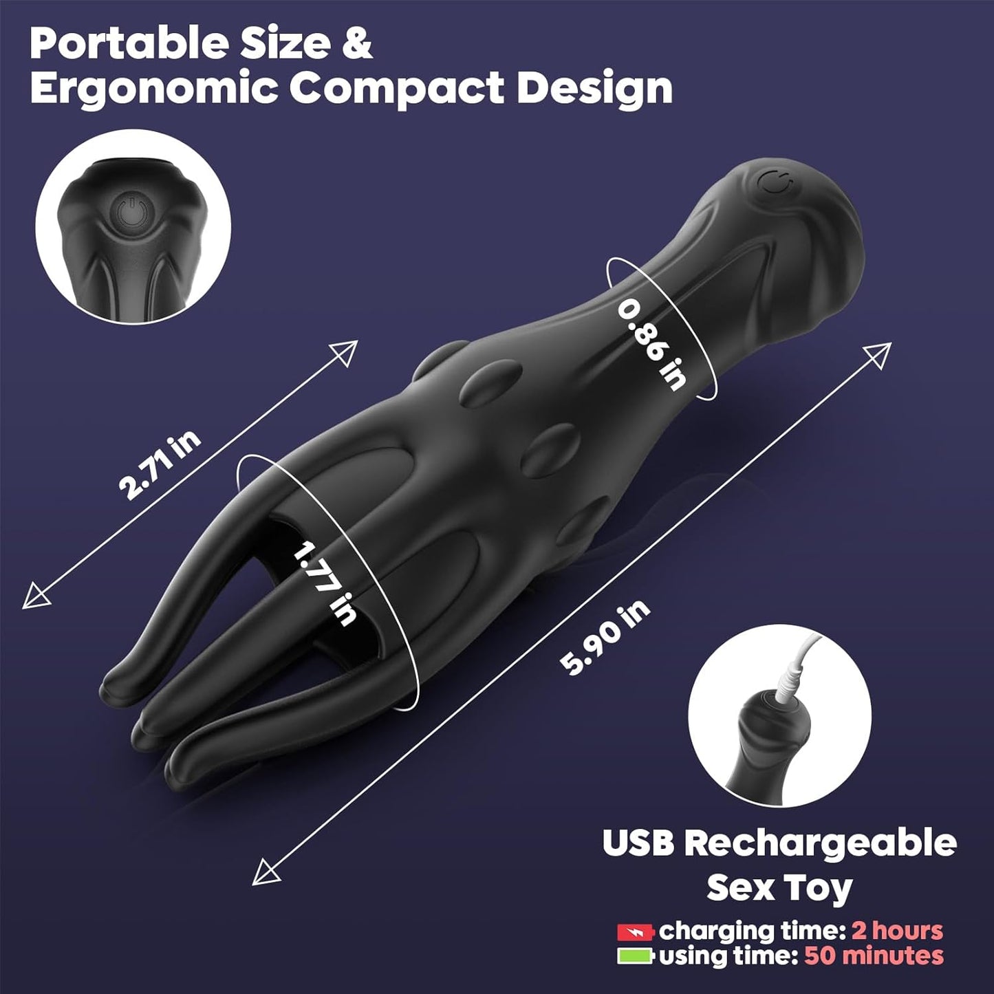 Penistrainer Vibrator Eichelstimulator Stroker Masturbator mit 10 Vibrationsmodi