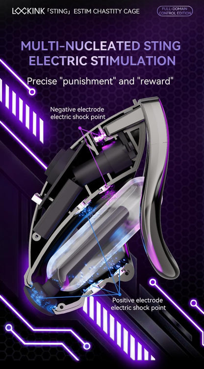 BDSM Fetisch Bondage Keuschheit Chastity Cage mit Elektroschock & 3 Cockringe