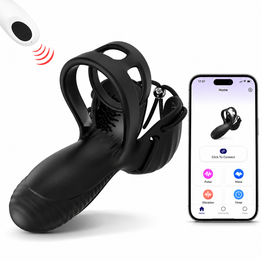 3 IN 1 Cock Ring Hodenstimulator Penistrainer Vibrator mit 10 Vibrationsmodi