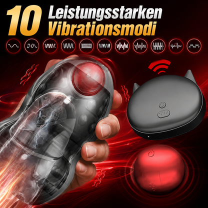 Eicheltrainer Stimulator Masturbatoren mit 10 Leistungsstarken Vibrationsmodi