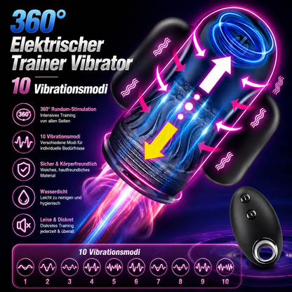 360° Penis Vibrator Elektrischer Masturbator Cup mit 10 Vibrationsmodi