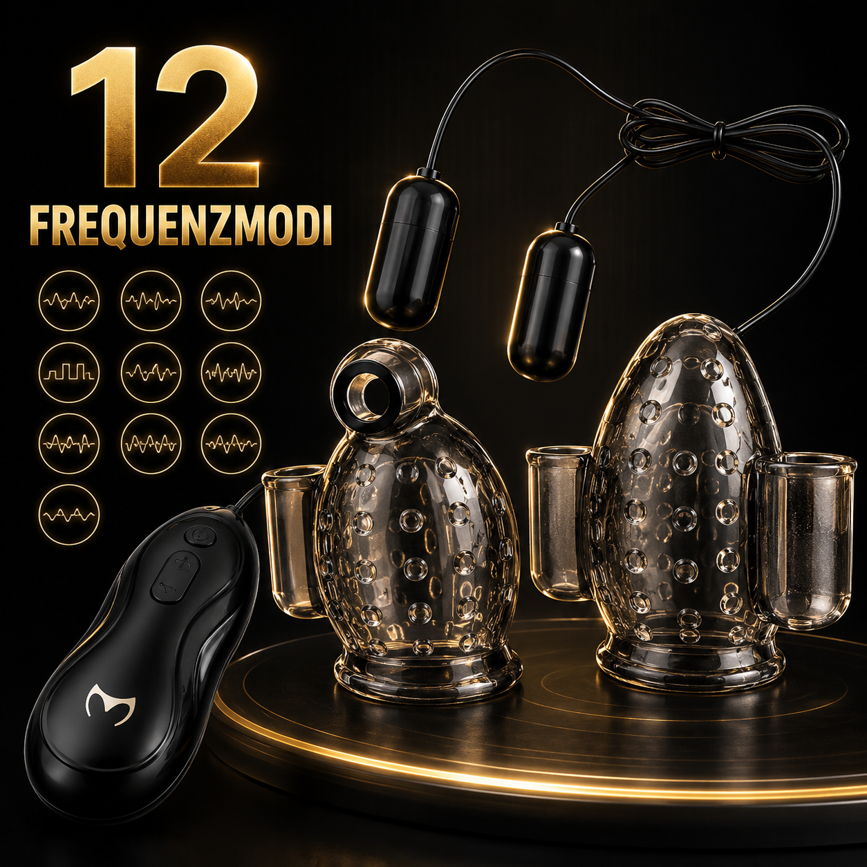 Masturbatoren Penis Massager Leistungsstarker Eichel Stimulator mit 10/12 Frequenzmodi
