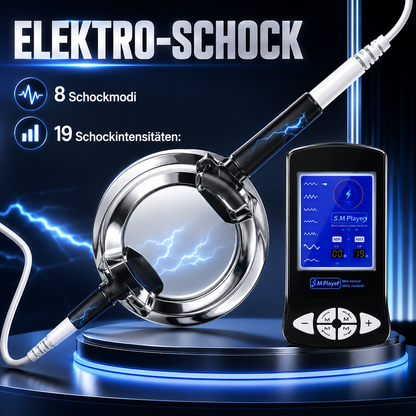 Elektro-Schock Penistrainer Cockring Stimulator mit Penis und Hodenringen