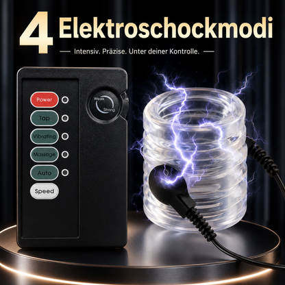 Hodenbondage Elektroschock BDSM Penisring mit 4 Elektroschockmodi