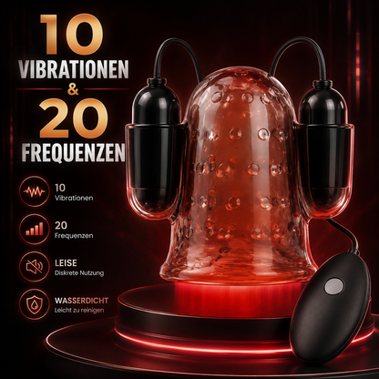 Eicheltrainer Penisvibrator Masturbator mit 10 Vibrationen und 20 Frequenzen