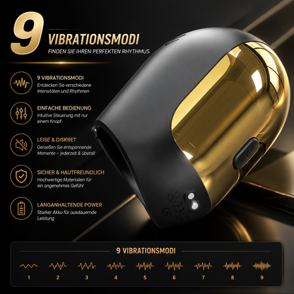 Automatischer Masturbator Penisvibrator Strokers Blowjob Trainer mit 9 Vibrationsmodi