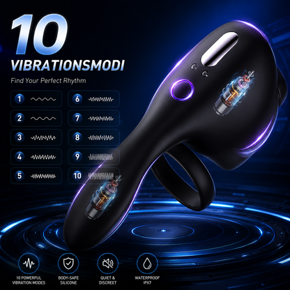 Penistrainer Vibrator Cock Ring Eichel Massager mit 10 Vibrationsmodi