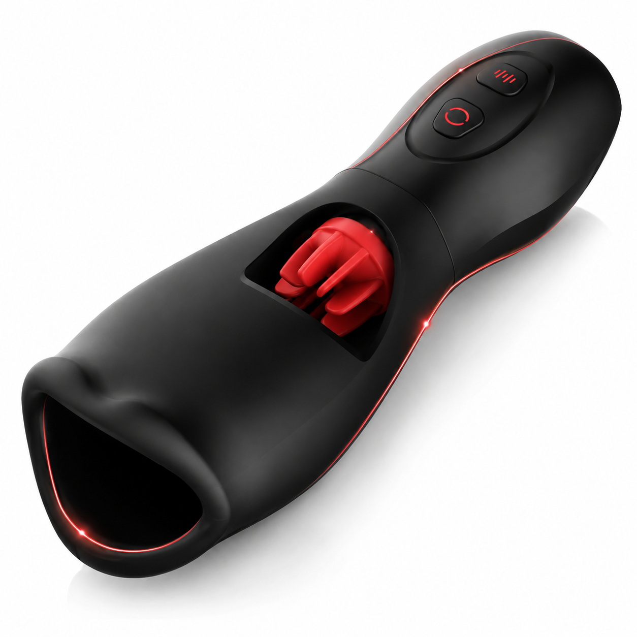 2 in 1 Elektrischer Penis Trainer Eichel Stimulator mit 10 Vibrations und 5 Rotations