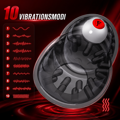 Eicheltrainer Stimulator Masturbatoren mit 10 Leistungsstarken Vibrationsmodi