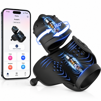 360° Umwickelter Penistrainer Vibrator Cockring mit 10 Schwing und 10 Vibrationsmodi