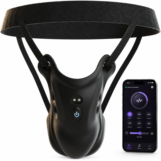 Tragbarer Penis Trainer Vibrator Keuschheitskäfig Masturbator Hodenvergrößerungs-Booster