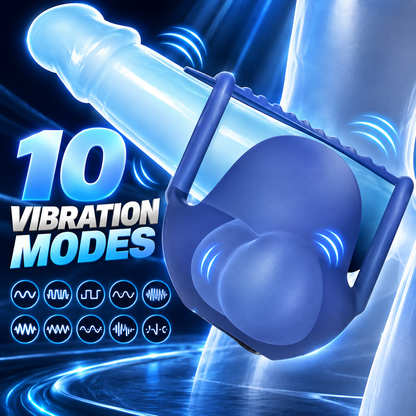 Hodenmassagegerät Cockring Penistrainer Vibrator Stimulator mit 10 Vibrationsmodi