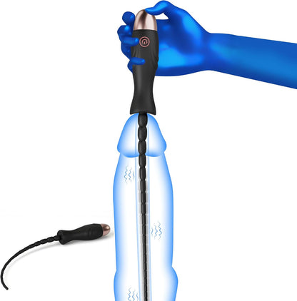 Penis Trainer Plug Vibrator Sonden Harnröhrenstimulator mit 10 Vibrationsmodi