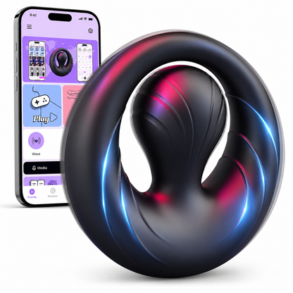 360° Verstellbarer Penisring Vibrator Stimulator Masturbator mit 10 Vibrations