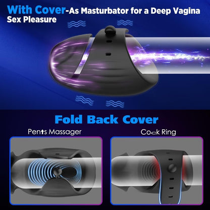 360° Umhüllung Automatische Penistrainer Eichelmassagegerät mit 10 Vibrationsmodi