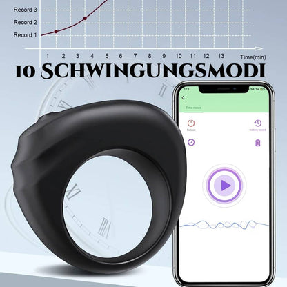 Smart Cock Ring Penistrainer mit APP Datenzähler und 10 Schwingungsmodi