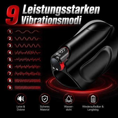 3 IN 1 Automatischer Penistrainer Stroker Blowjob mit 9 Leistungsstarken Vibrationsmodi
