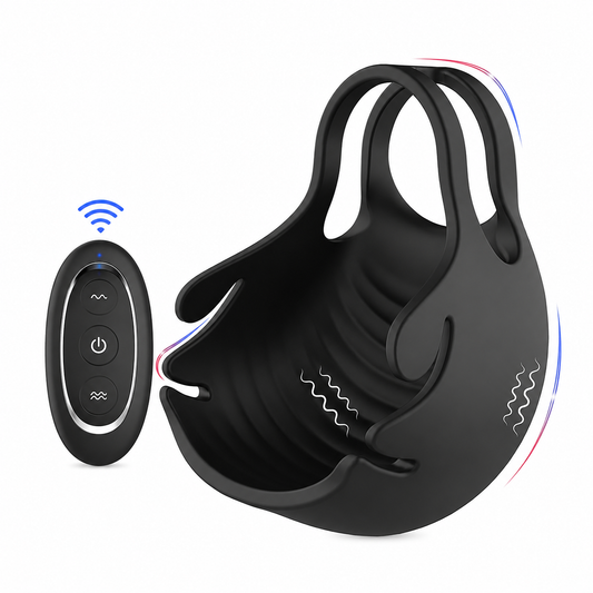 Doppeltem Hoden Vibrator Stimulator Penistrainer mit 9 Vibrationsmodi