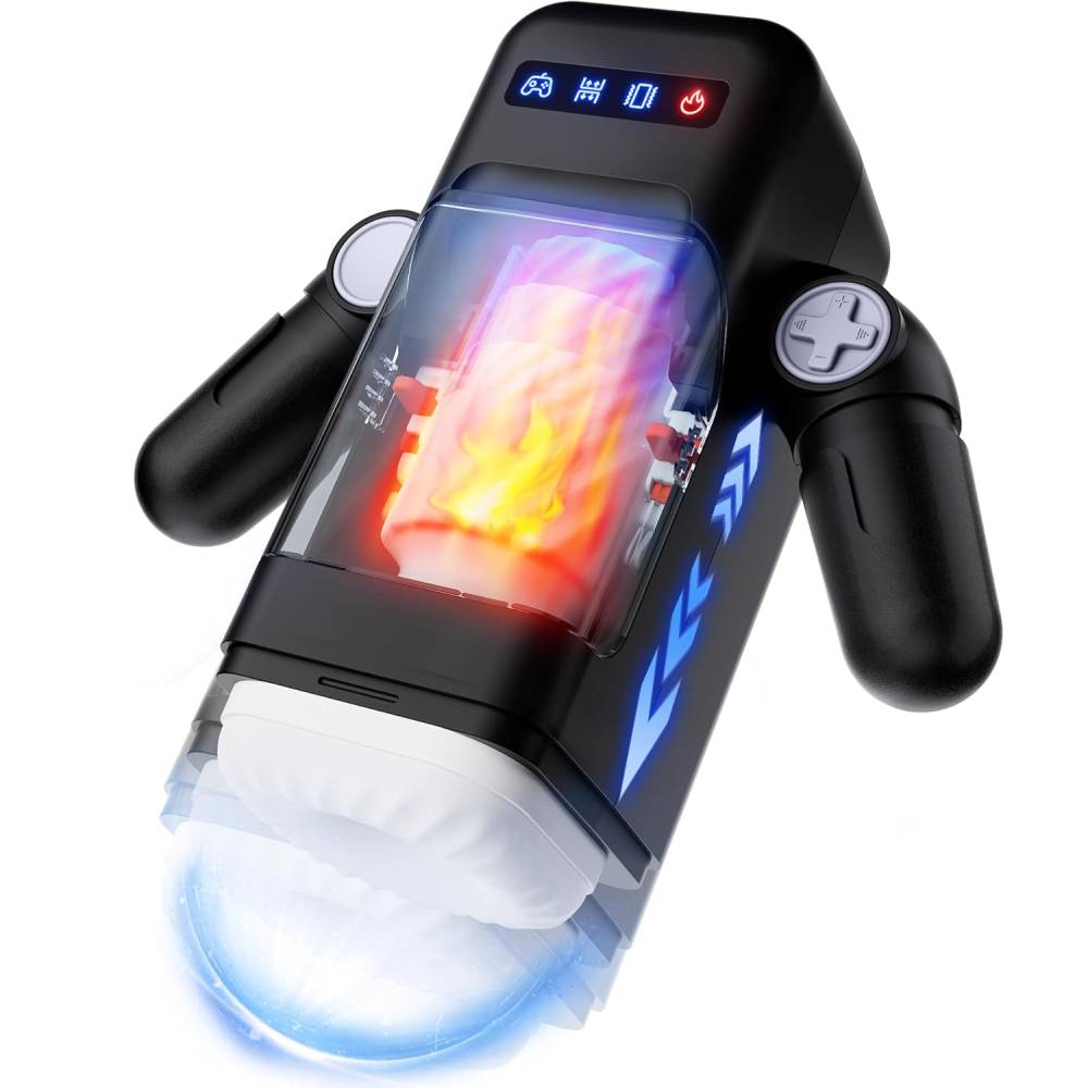 6 IN 1 Elektrische Masturbator Penistrainer Stroker mit 10 Vibrations und 8 Stoßmodi