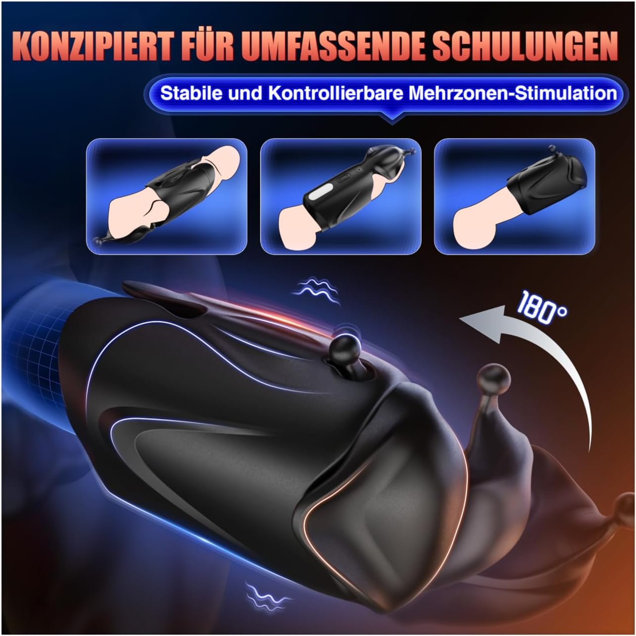 Elektrischer Masturbationsbecher Penistrainer Vibrator Trainer mit 10 Vibrationsmodi