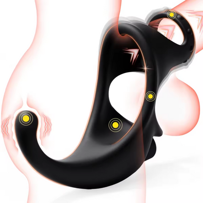 Analvibrator Prostatamassagegerät Penistrainer Cockring mit 4 Stimulations