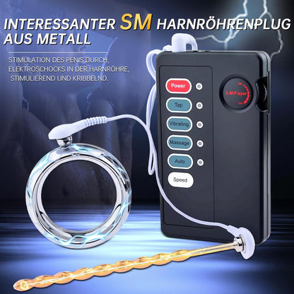 Elektroschock Penisring Eicheltrainer Stimulator mit 5 Einstellbare Geschwindigkeiten