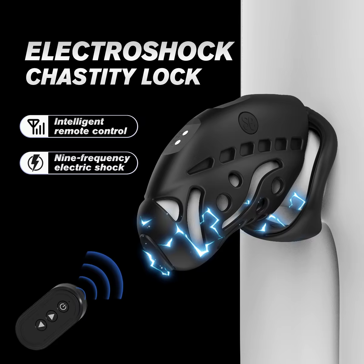 Elektroschock-Keuschheitsschloss Male Stimulator Penisringe Masturbatoren