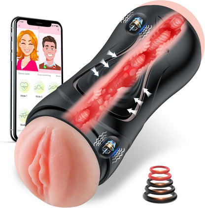 Elektrischer Masturbator Taschenmuschi Blowjob mit 9 Vibrationsmodi