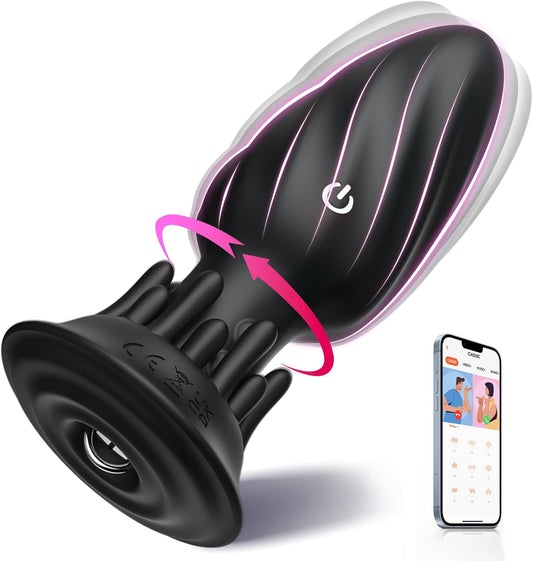 360° Rotation Analplug Vibrator mit 10 Vibrations und Rotationsmodi