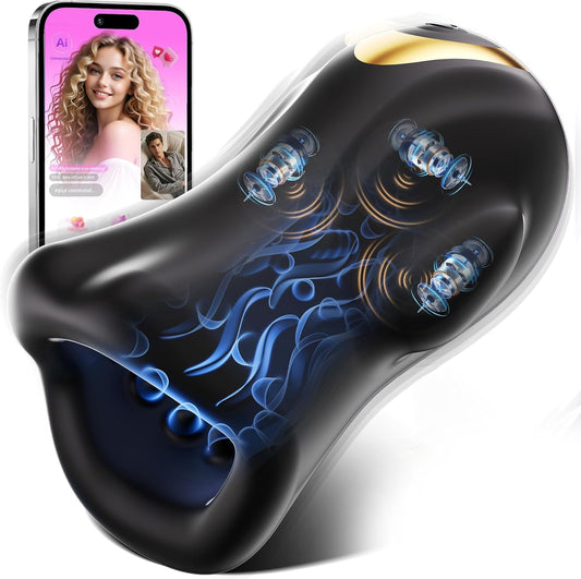 360° Umhüllt Penis Trainer Vibratorensets Masturbator Taschenmuschi mit 9 Modi