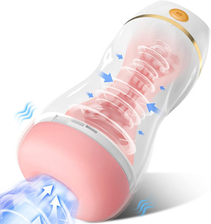KI-interaktiver Saugmasturbator Penis Stroker Sexmachine mit 7 Vibrations und Saugmodi