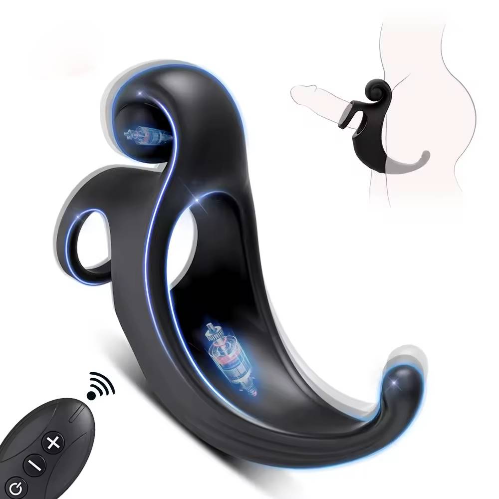 3 IN 1 Elektrischer Penistrainer Vibrator Cockring mit 10 Leistungsstarke Vibrationsmodi