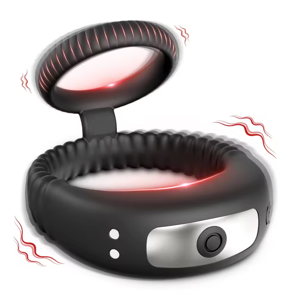 2 IN 1 Dubbele Cockring Penis Vibrator Stimulator mit 10 Vibrationsfrequenzen