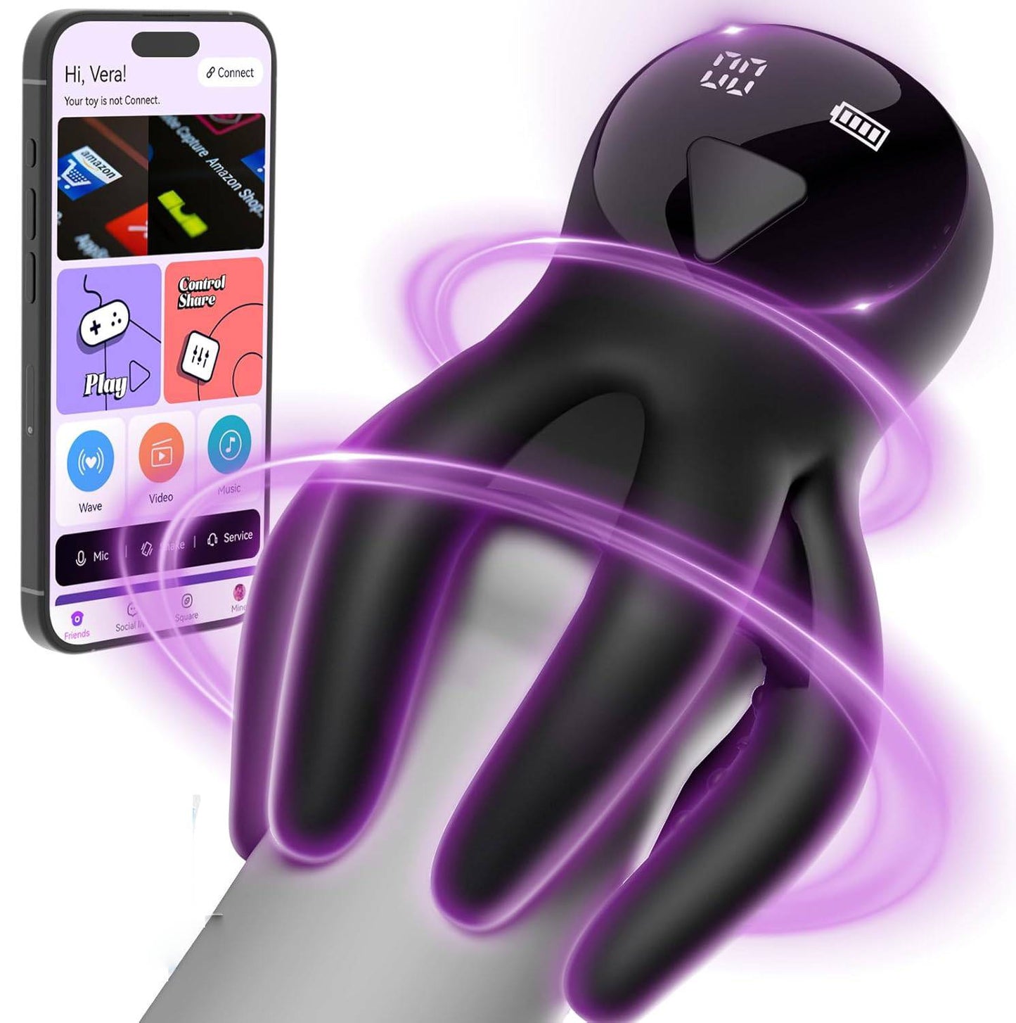 Elektrischer Eicheltrainer Penis Vibrator Stroker mit 10 Vibrationen