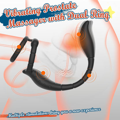4 in 1 Penisring Analvibrator Prostata Stimulator mit 9 Vibrationsmodi
