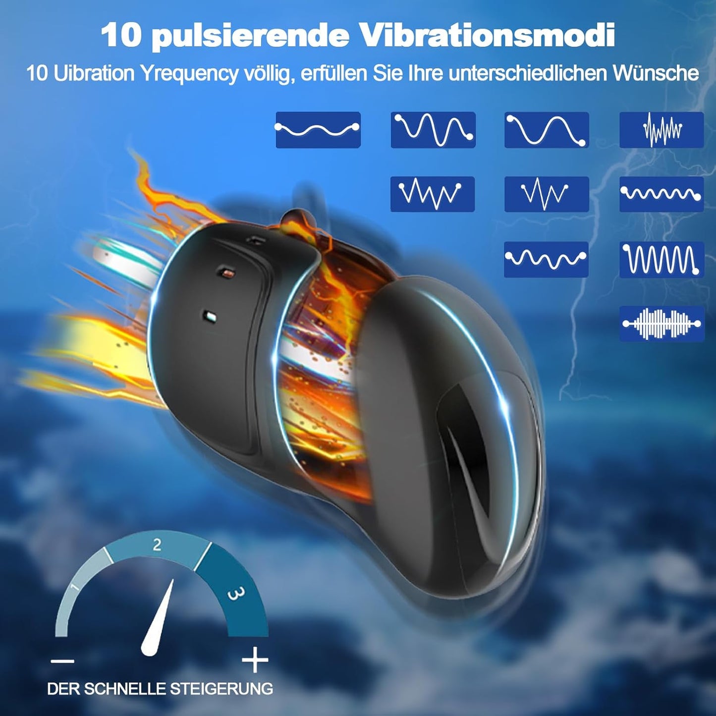 360° Vollumhüllung Automatisch Penistrainer Masturbationsbecher mit 10 Vibrationsmodi