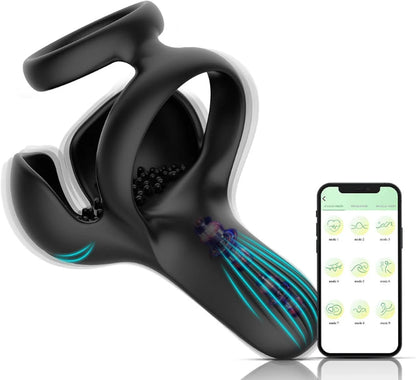 Mehrfachstimulation Penistrainer Cock Ring mit Verschiedenen Vibrationsmodi