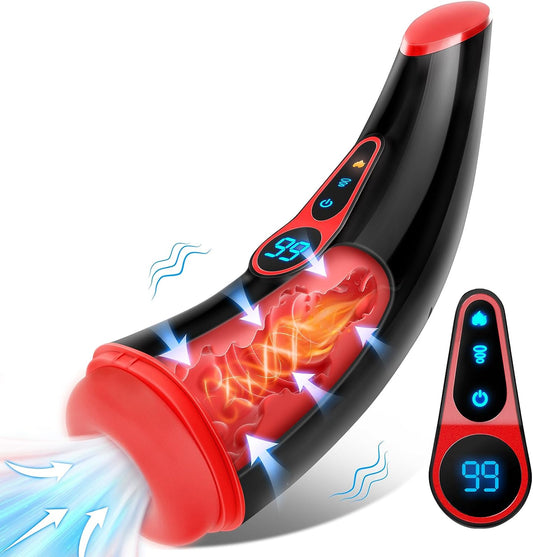 LCD Display Elektrischer Masturbator Penis Stroker mit 9 Saugmodus und Vibrationsmodi