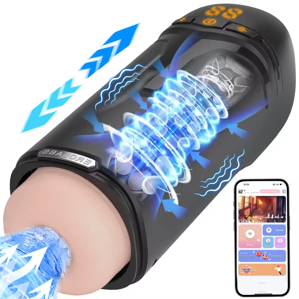 5 IN 1 App-gesteuerte Multifunktions Stimulationsgerät Masturbation mit 9 Vibrations & Saugmodi