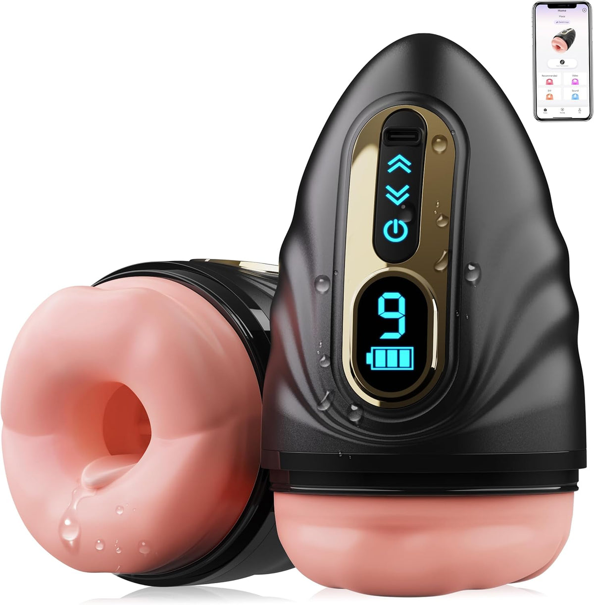 Penis Trainer Vibrator Sexmaschine Masturbationsgerät mit 9 Vibrationsstufen